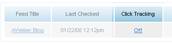 In this example, click tracking is off. Click the text link to enable it. In this example, click tracking is off. Click the text link to enable it.