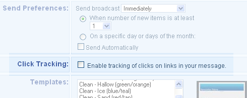 Turn on Click Tracking by Marking the Checkbox Turn on Click Tracking by Marking the Checkbox