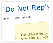 'Do Not Reply' Address Don't Bother. 'Do Not Reply' Address Don't Bother.