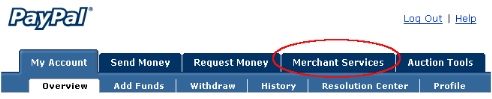 PayPal Merchant Services Link