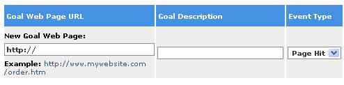 Set Up a Goal Web Page