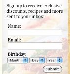 Restaurant Email Signup Form