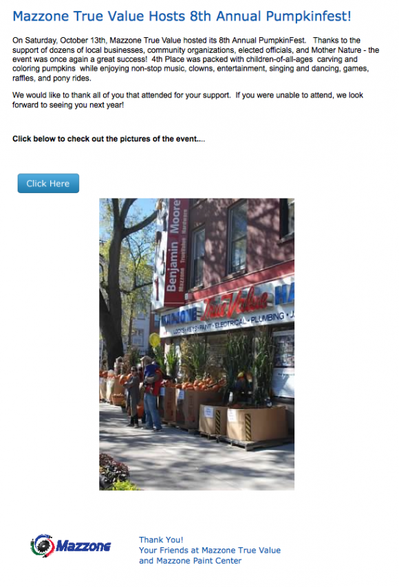 Mazzone True Value using images in emails