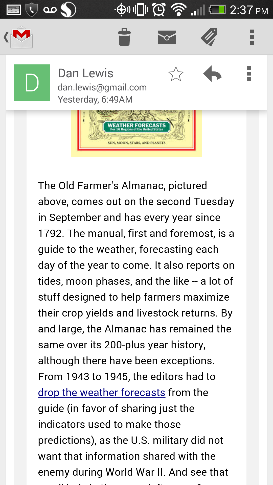 farmers almanac email