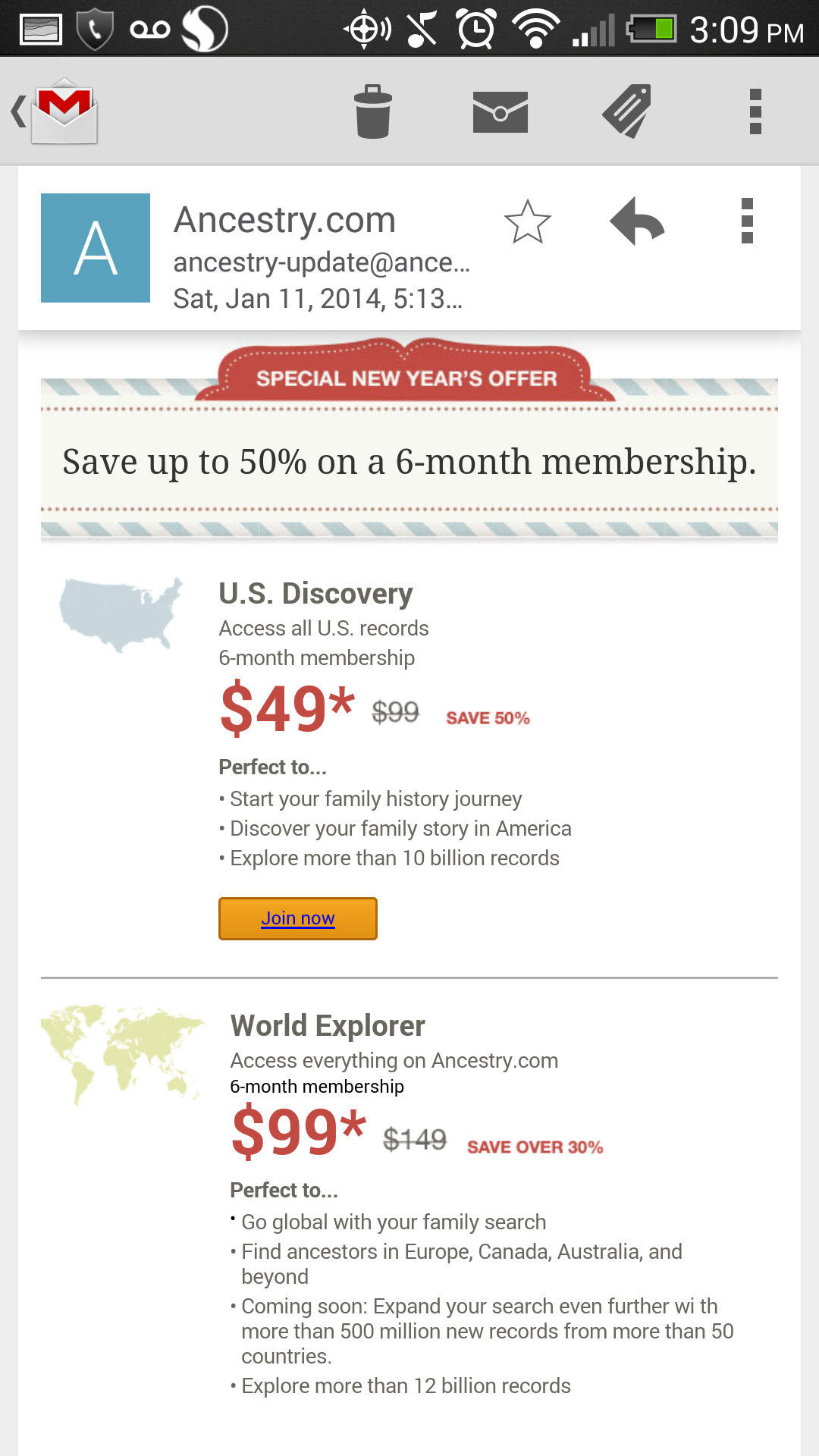 ancestry email