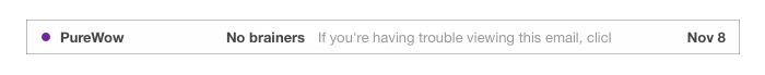 An example of a boring subject line - "no brainers"