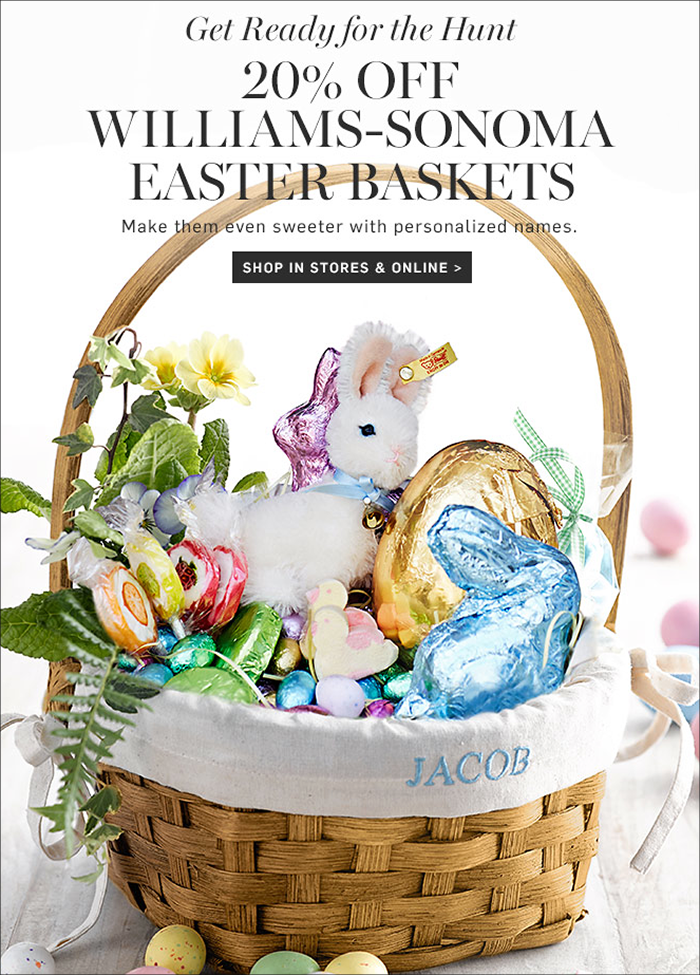 Easter email from Williams-Sonoma