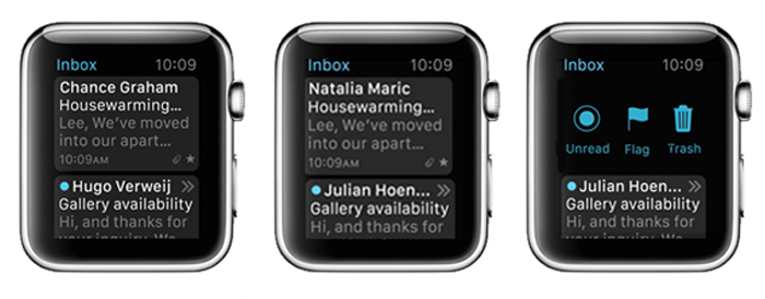emails for apple watch