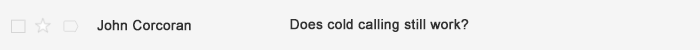 cold calling email