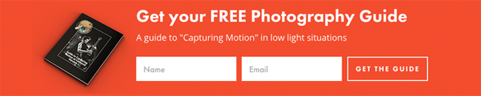 Example of a sign-up form for a free photography guide.
