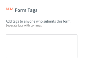 Form tags