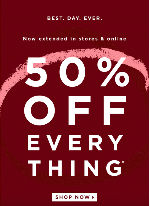 an example of a promotional email from Loft