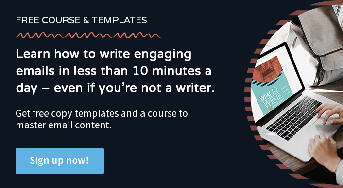 what to write free email course and templates call to action