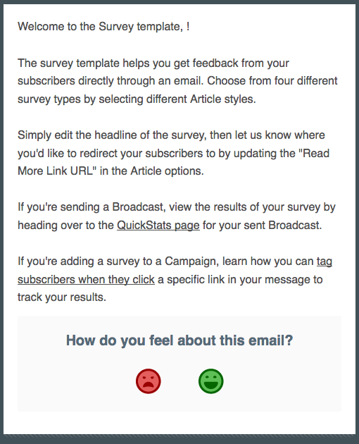 Our new survey template!