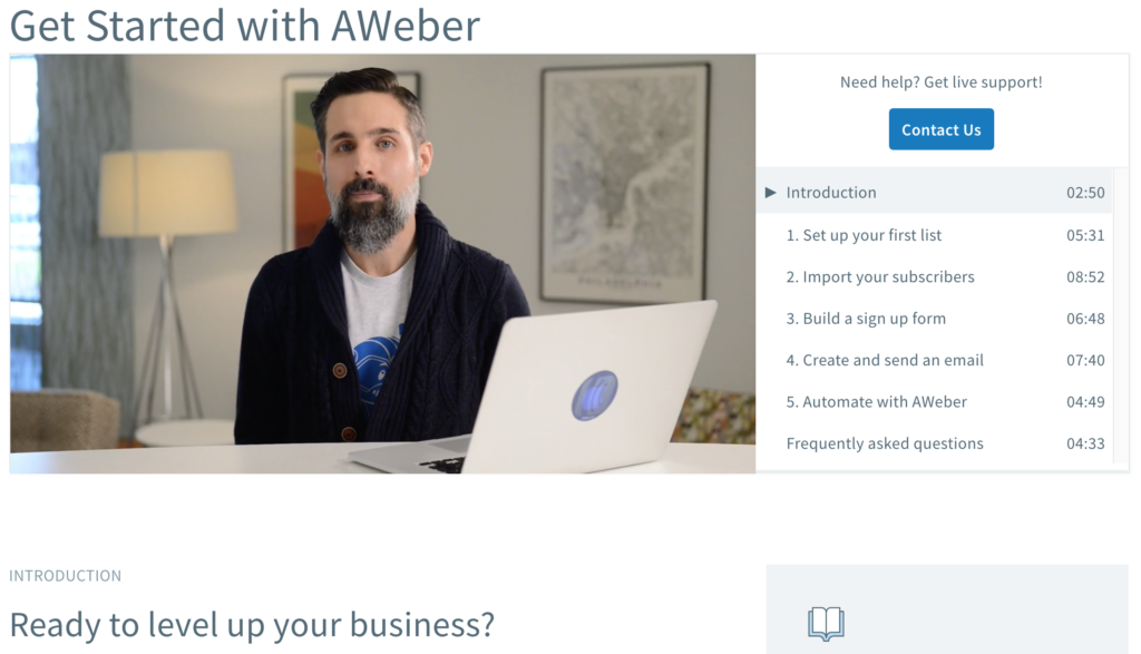 Getting started with AWeber