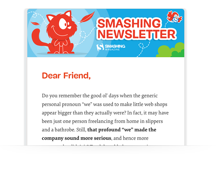 Podcast newsletter example