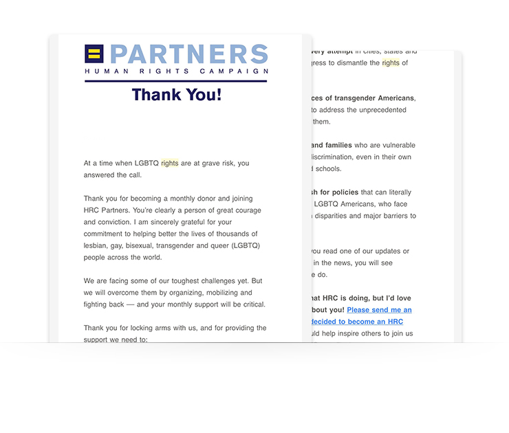 nonprofit email newsletter example