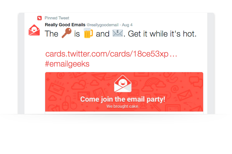 twitter ad for email sign ups