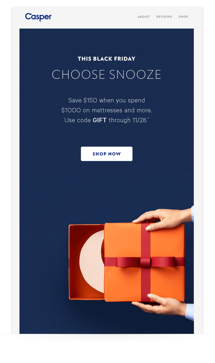 Short Black Friday email example