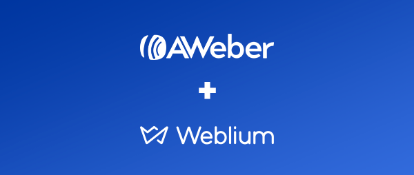 AWeber +Weblium logo