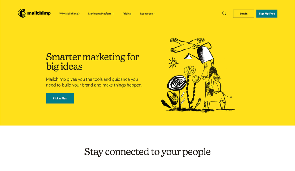 Mailchimp Home page