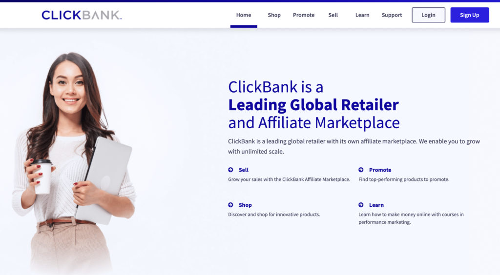 ClickBank ecommerce integration landing page