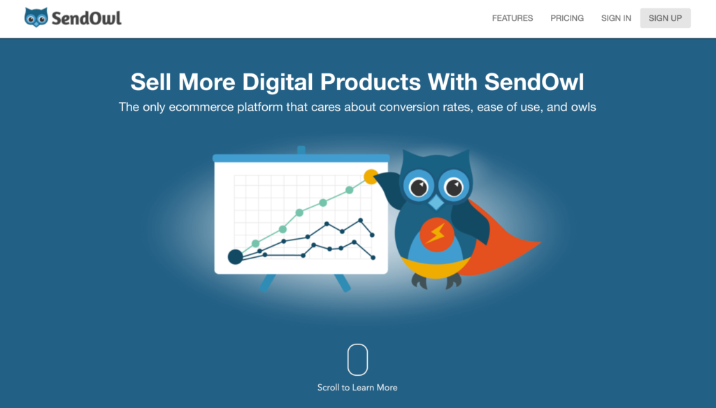 SendOwl ecommerce integration landing page