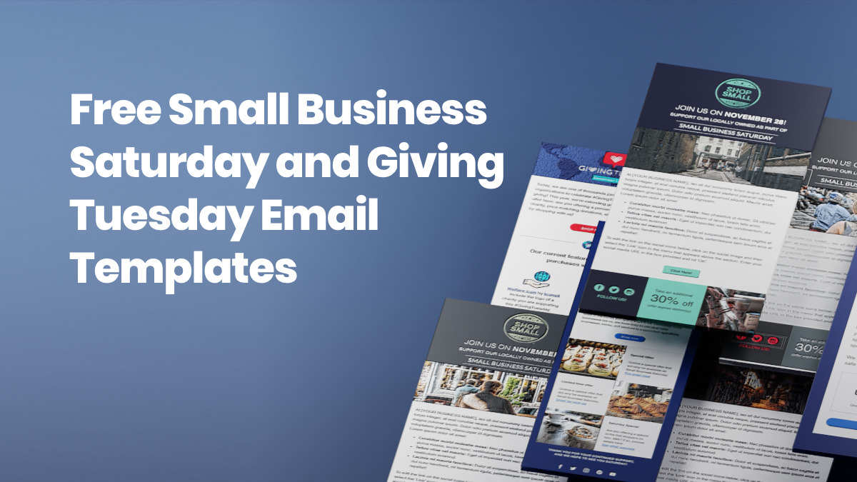 Free Small Business Saturday and Giving Tuesday HTML email templates