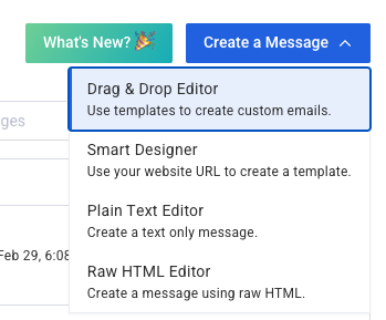 Create a message link in AWeber