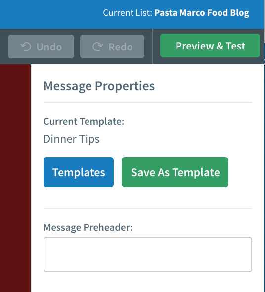 Image of templates button