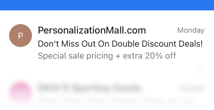 example of a subject line and pre header