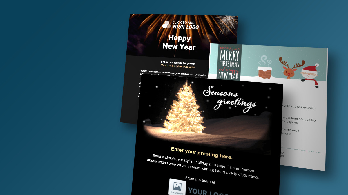 Ring in the new year free animated email templates