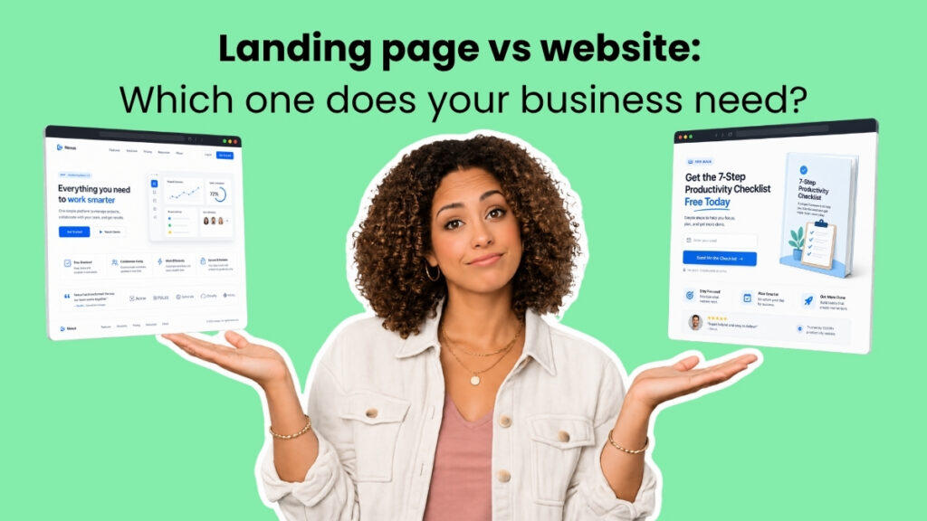 Landing page vs website which one does your business need
