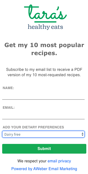 email segmentation based on sign up form drop down selection