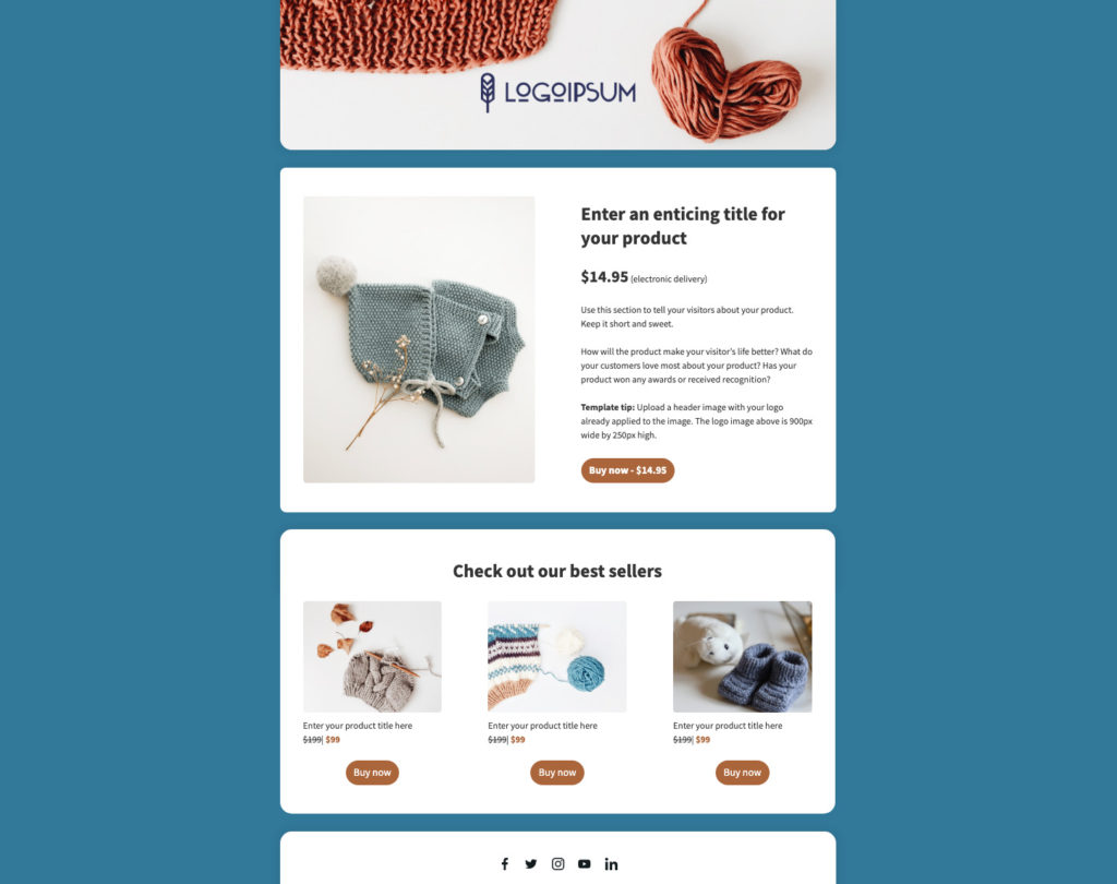 ecommerce landing page template