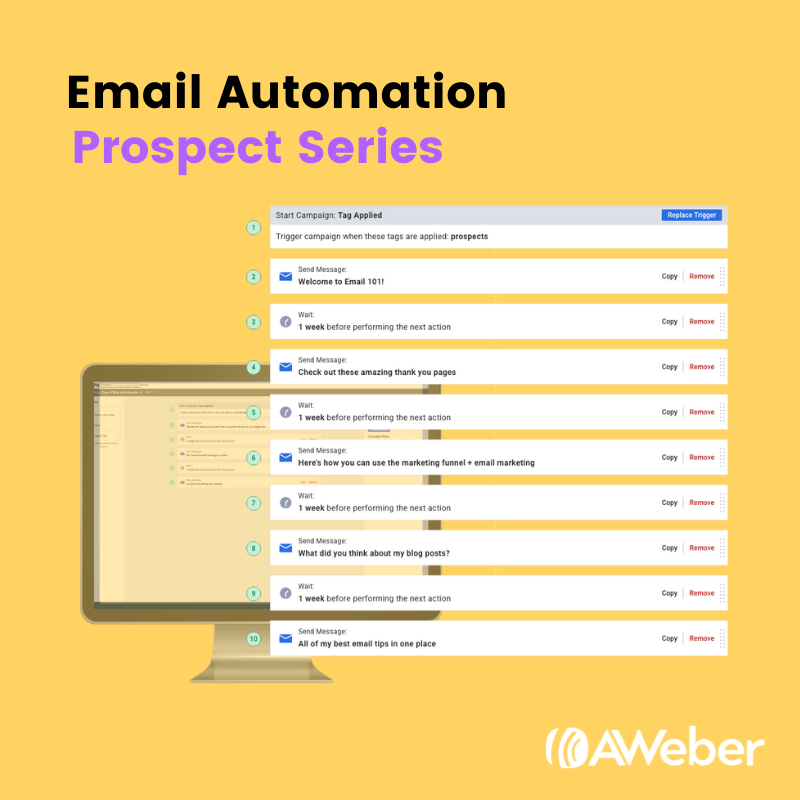 how to set up email automation for a prospect series