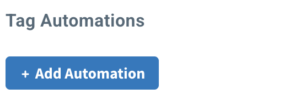 tag automations button in AWeber's platform