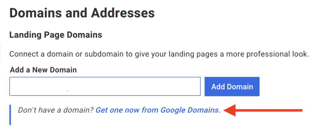 Don't have a domain? Get one now from Google Domains.