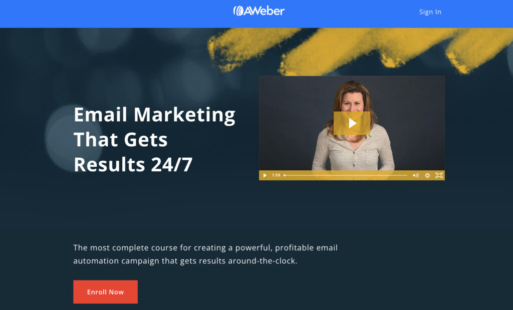 AWeber's email marketing online course