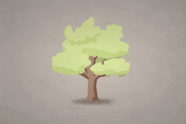 Leaves blowing off tree GIF