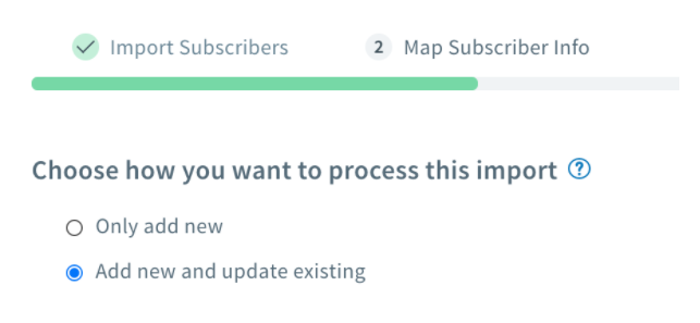 Update on Import Map Subscriber Info