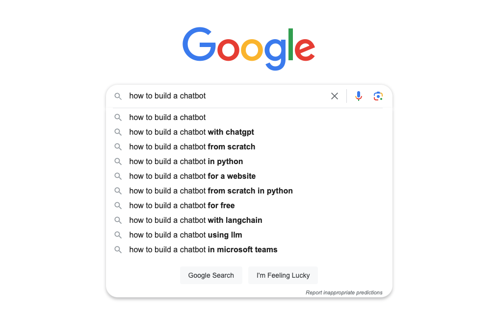 Search term “how to build a chatbot