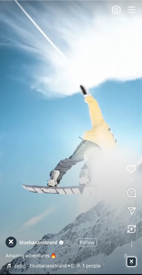 Example of company Blue Banana using videos in Instagram