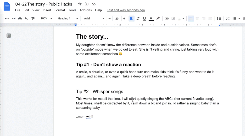 GIF of copying and pasting an email message from a Google Doc into your message.
