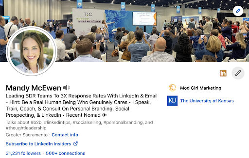 LinkedIn is a great way to grow your list with social media.