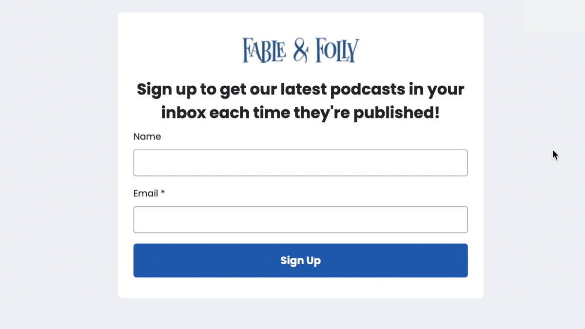 Click to opt into a newsletter, and get regular updates in your inbox.