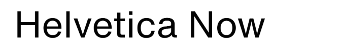 example of helvetica now font