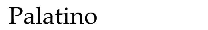 example of palatino font