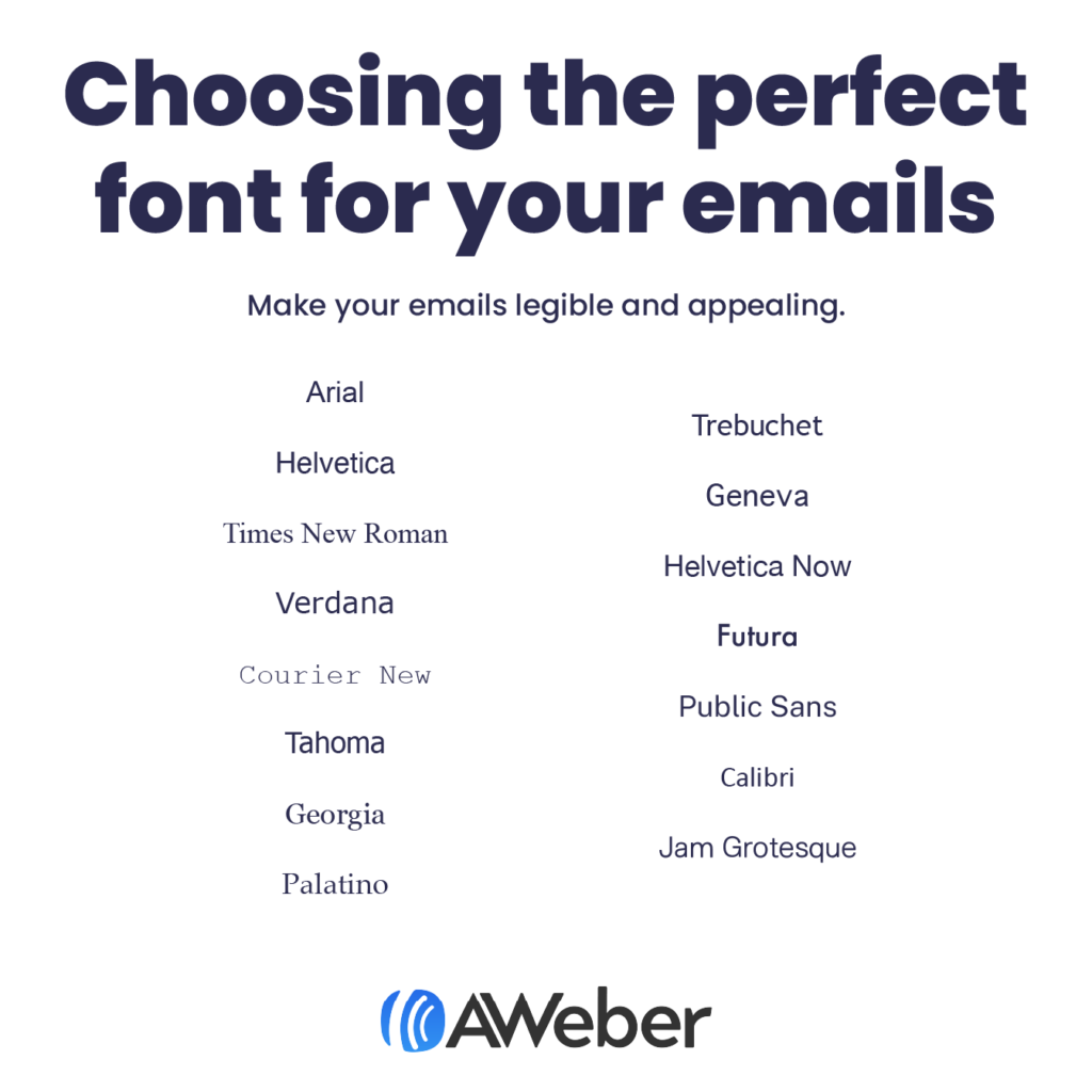 Best fonts for emails: How to make your emails look great and easy to read  | AWeber