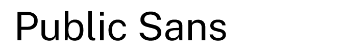Public Sans font example